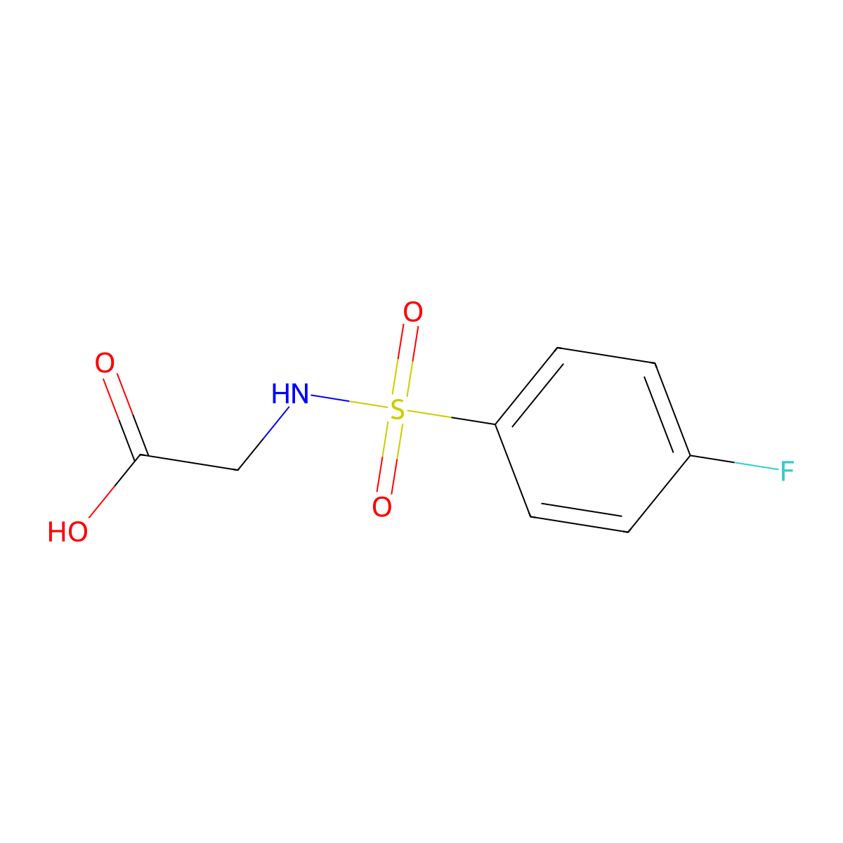 2-(4-Fluorophenylsulfonamido)acetic acid molecular structure, CAS 13029-71-5
