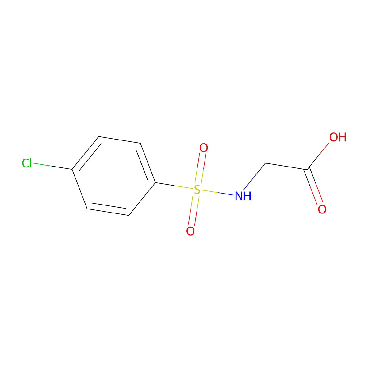 2-(4-Chlorobenzenesulfonamido)acetic acid molecular structure, CAS 13029-72-6