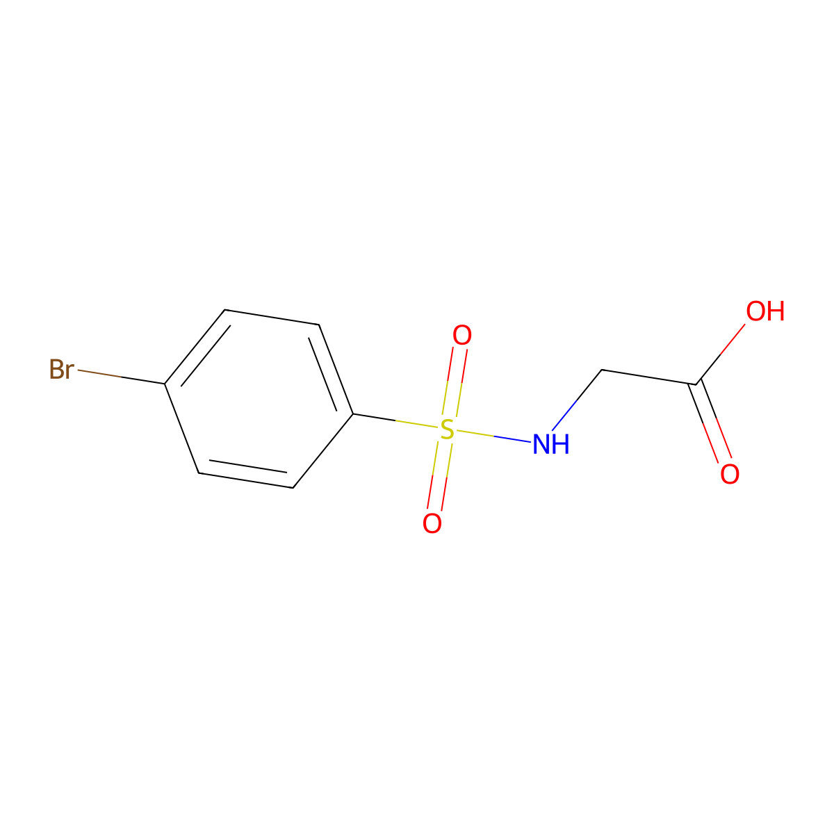 2-(4-Bromobenzenesulfonamido)acetic acid molecular structure, CAS 13029-73-7