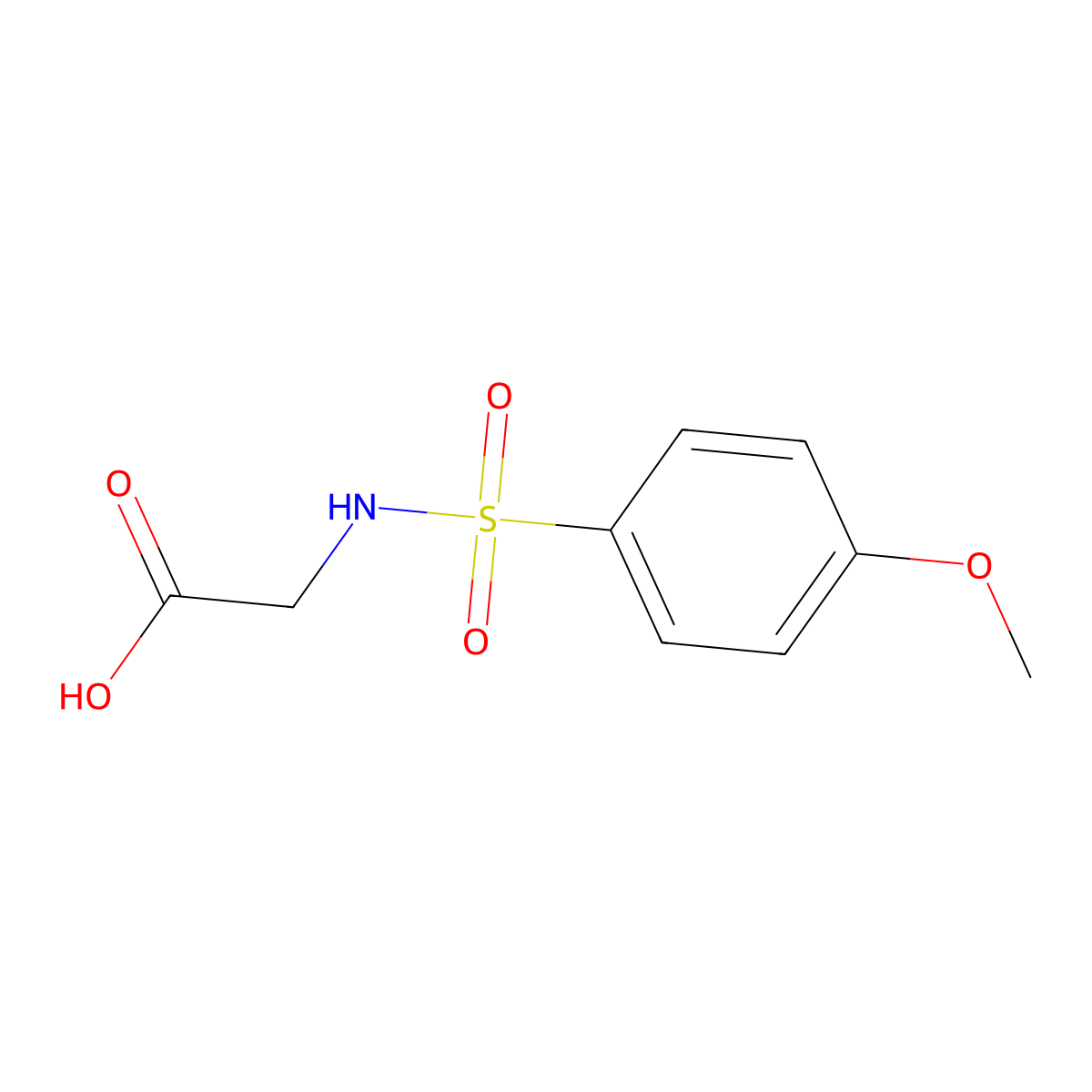 2-(4-Methoxybenzenesulfonamido)acetic acid molecular structure, CAS 13029-74-8