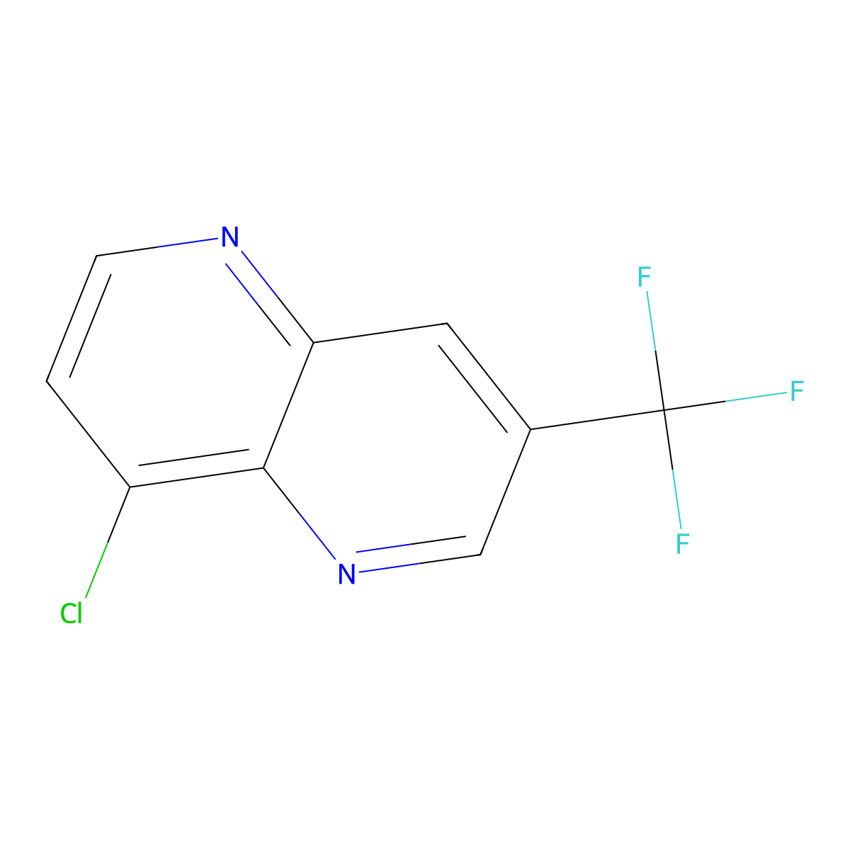 8-Chloro-3-(trifluoromethyl)-1,5-naphthyridine molecular structure, CAS 130291-18-8