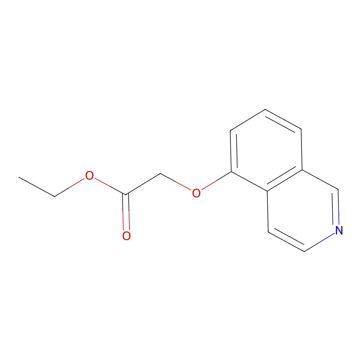 Ethyl [(isoquinolin-5-yl)oxy]acetate molecular structure, CAS 130292-81-8