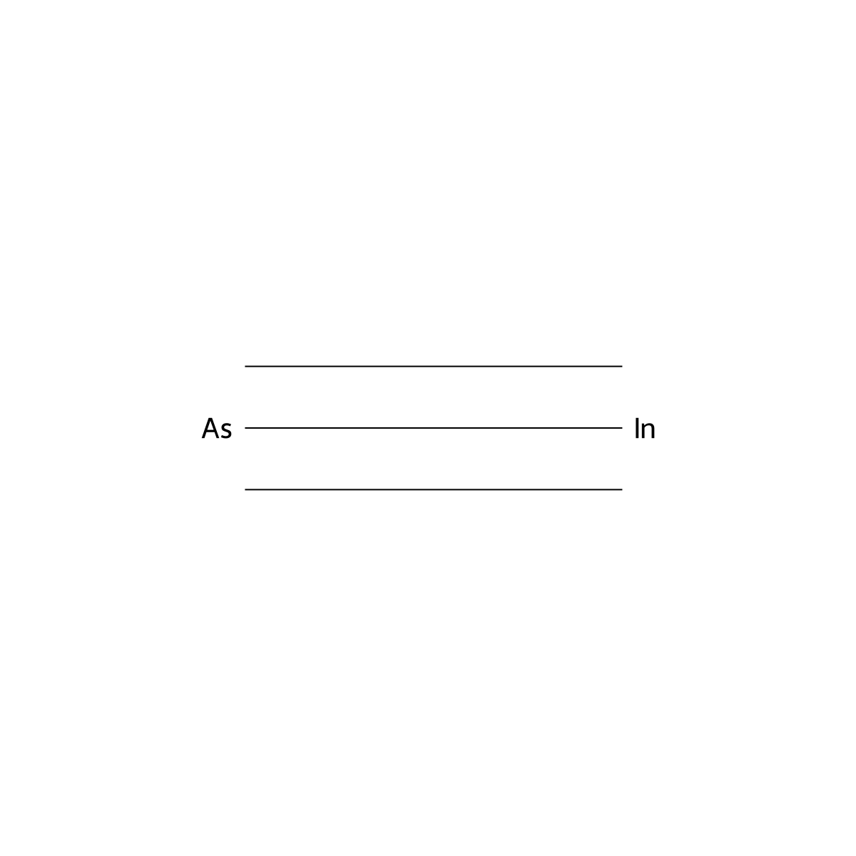 Indium arsenide molecular structure, CAS 1303-11-3