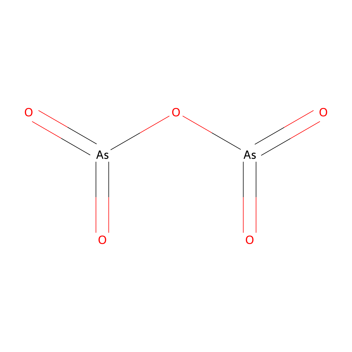 Arsenic pentoxide molecular structure, CAS 1303-28-2