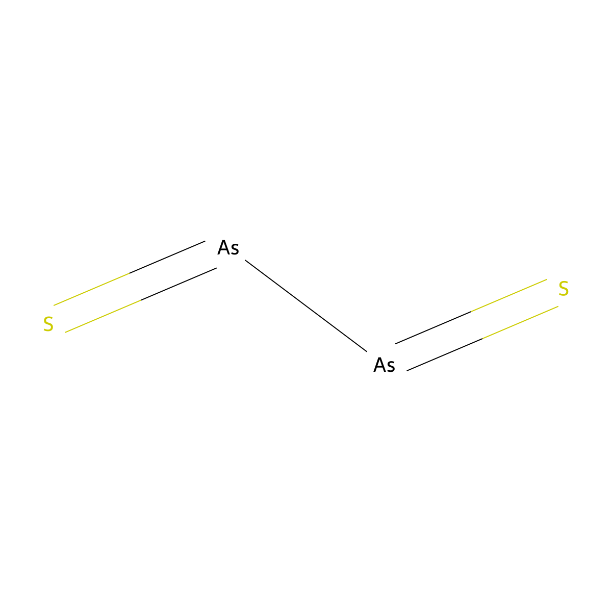 Arsenic(II) sulfide molecular structure, CAS 1303-32-8