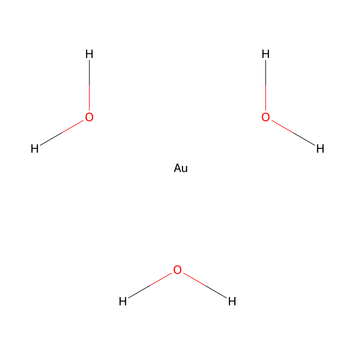 Gold(iii)hydroxide molecular structure, CAS 1303-52-2