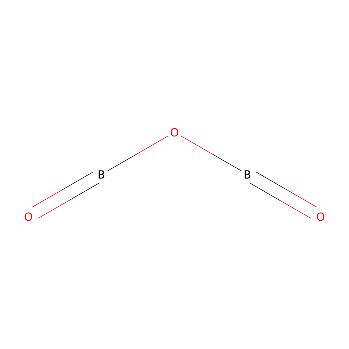 Boron trioxide molecular structure, CAS 1303-86-2