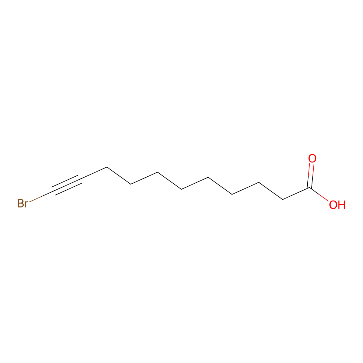 11-bromoundec-10-ynoic Acid molecular structure, CAS 13030-63-2