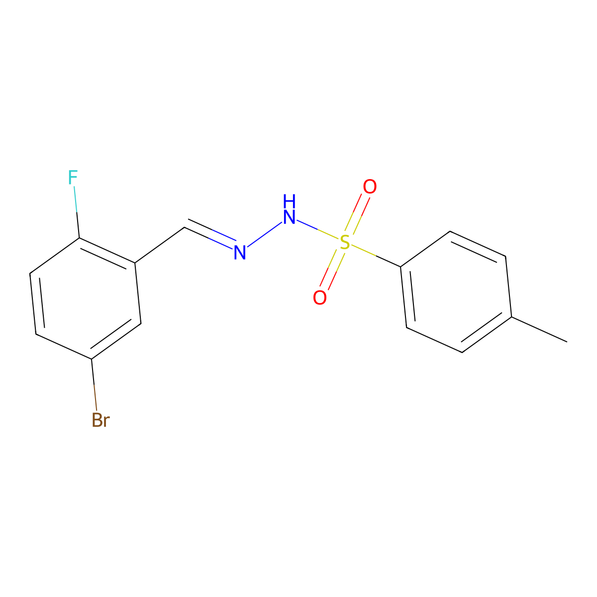 N'-(5-Bromo-2-fluorobenzylidene)-4-methylbenzenesulfonohydrazide molecular structure, CAS 1303005-85-7