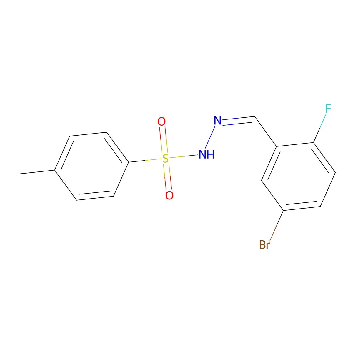 N'-(5-Bromo-2-fluorobenzylidene)-4-methylbenzenesulfonohydrazide molecular structure, CAS 1303005-85-7