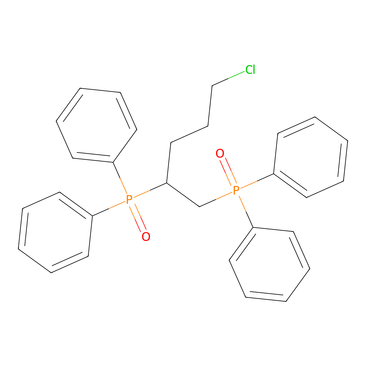 Phosphine oxide, [1-(3-chloropropyl)-1,2-ethanediyl]bis[diphenyl- molecular structure, CAS 130304-88-0