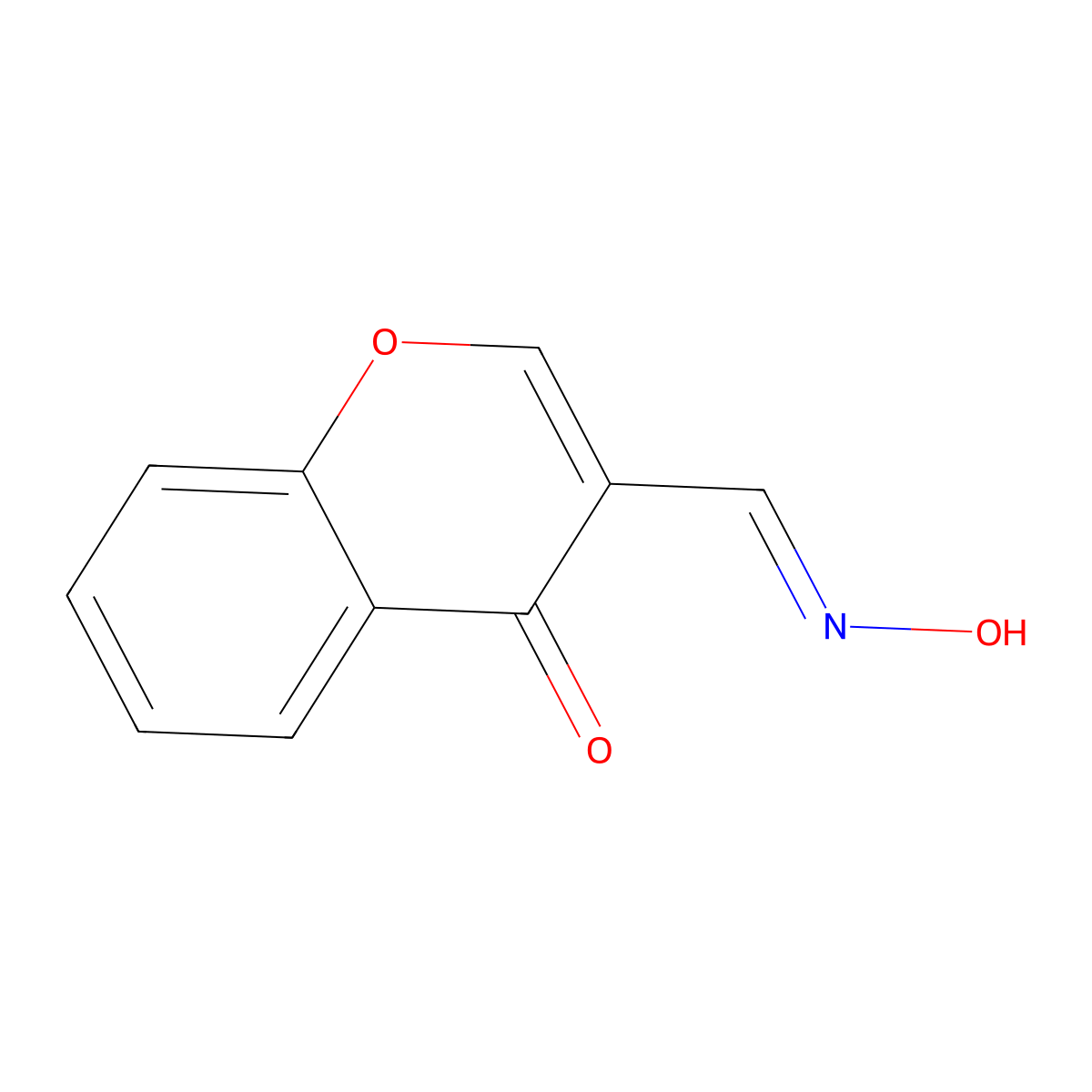 4-Oxo-4H-chromene-3-carbaldehyde oxime molecular structure, CAS 130306-62-6