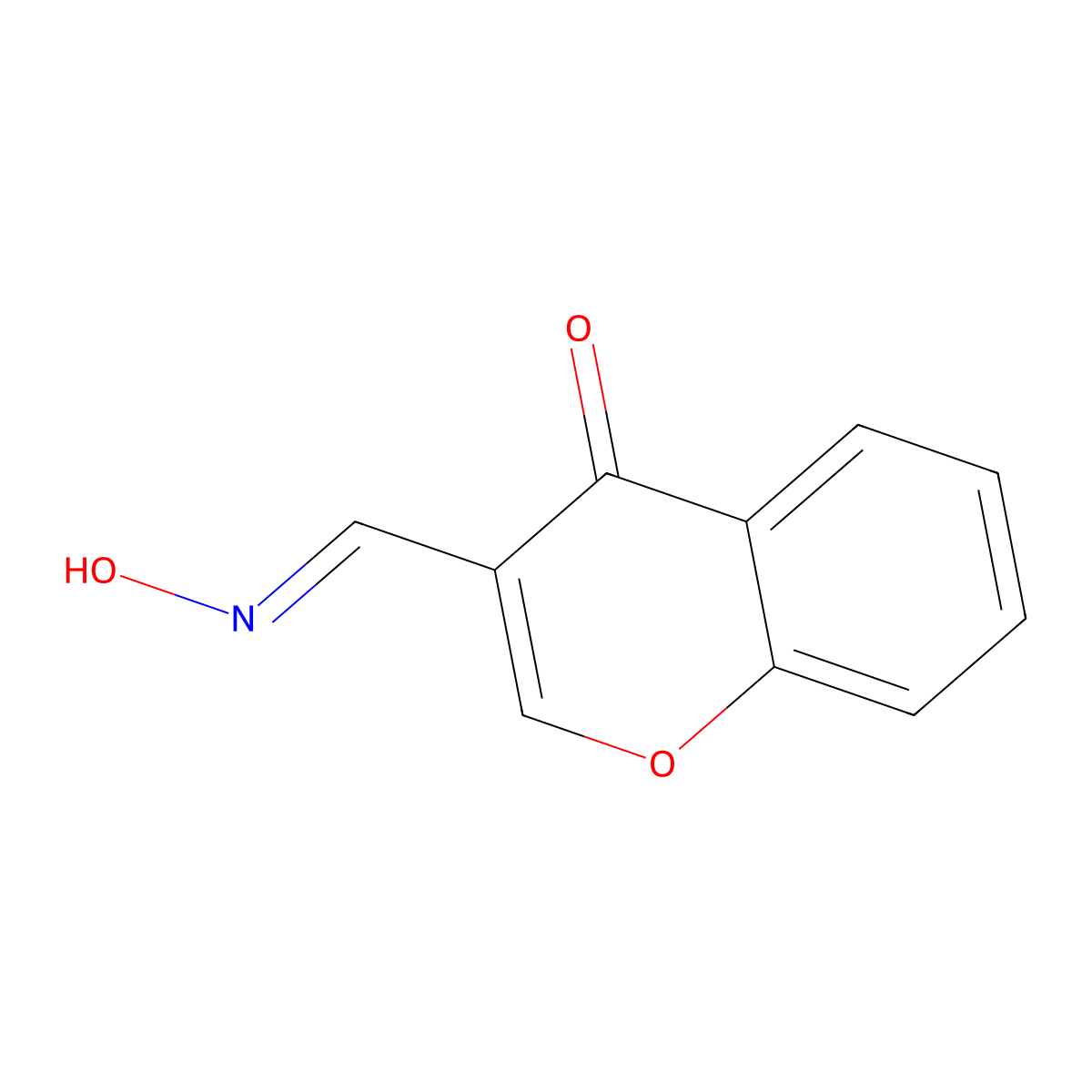 4-Oxo-4H-chromene-3-carbaldehyde oxime molecular structure, CAS 130306-62-6