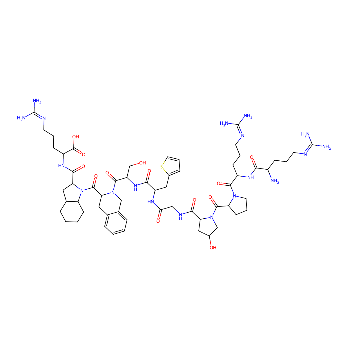 Icatibant molecular structure, CAS 130308-48-4