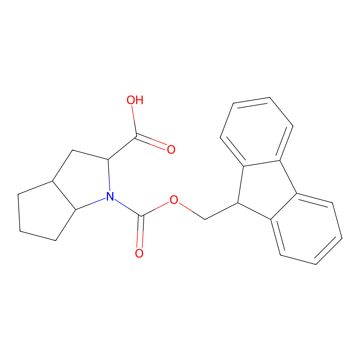 (2S,3aS,6aS)-1-{[(9H-fluoren-9-yl)methoxy]carbonyl}-octahydrocyclopenta[b]pyrrole-2-carboxylic acid molecular structure, CAS 130309-34-1