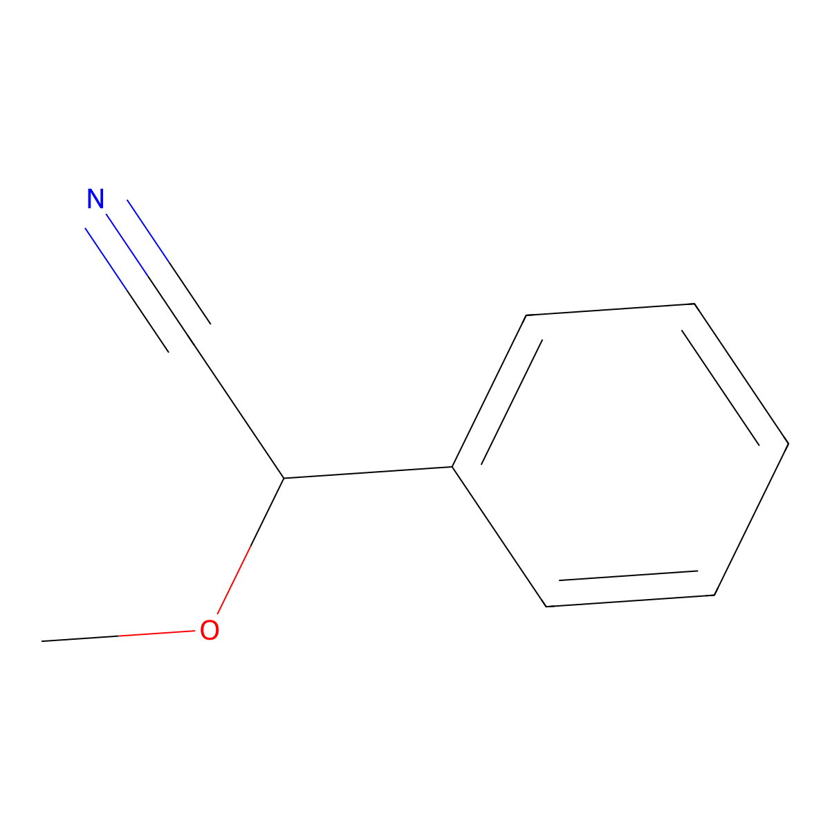 2-Methoxy-2-phenylacetonitrile molecular structure, CAS 13031-13-5