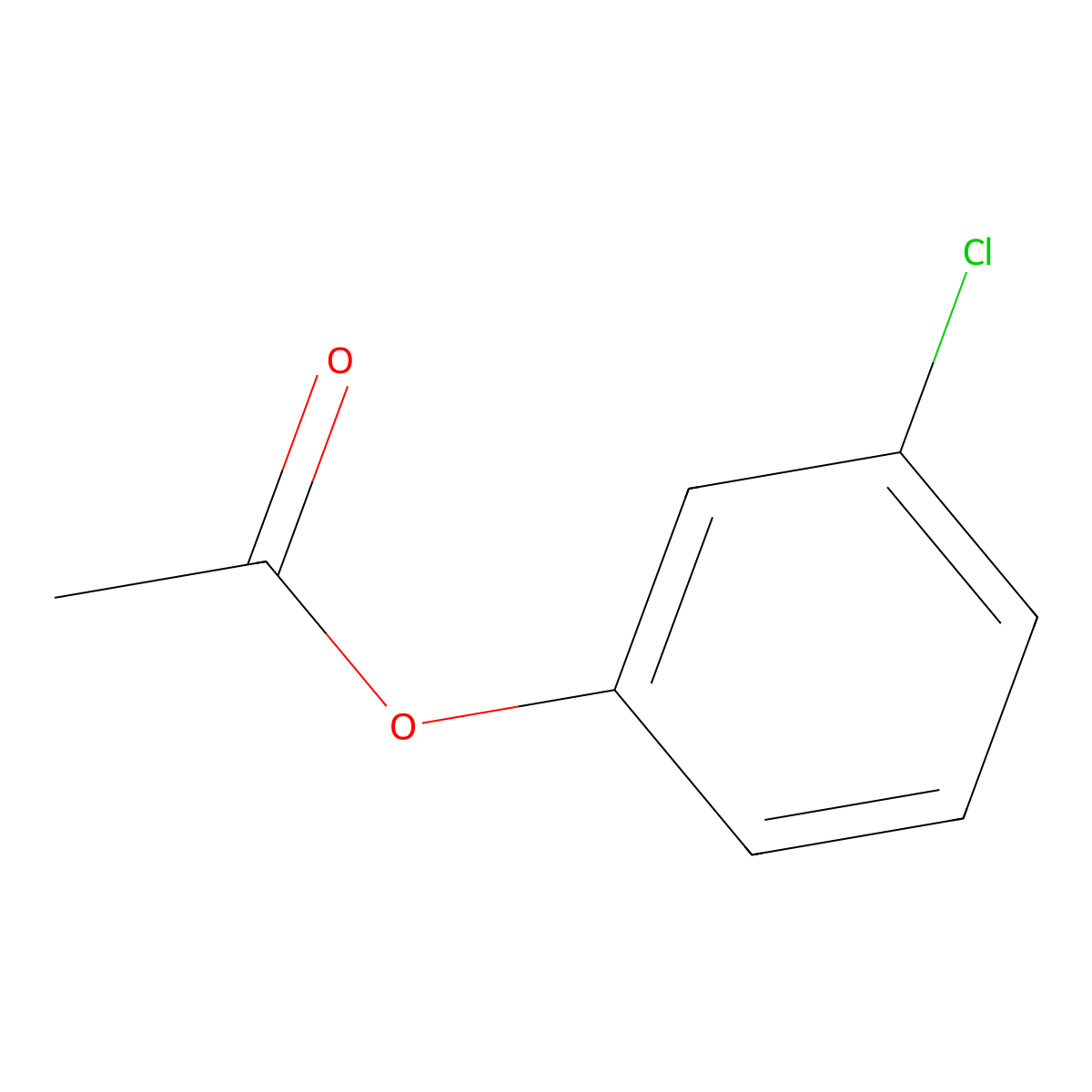 3-Chlorophenyl acetate molecular structure, CAS 13031-39-5