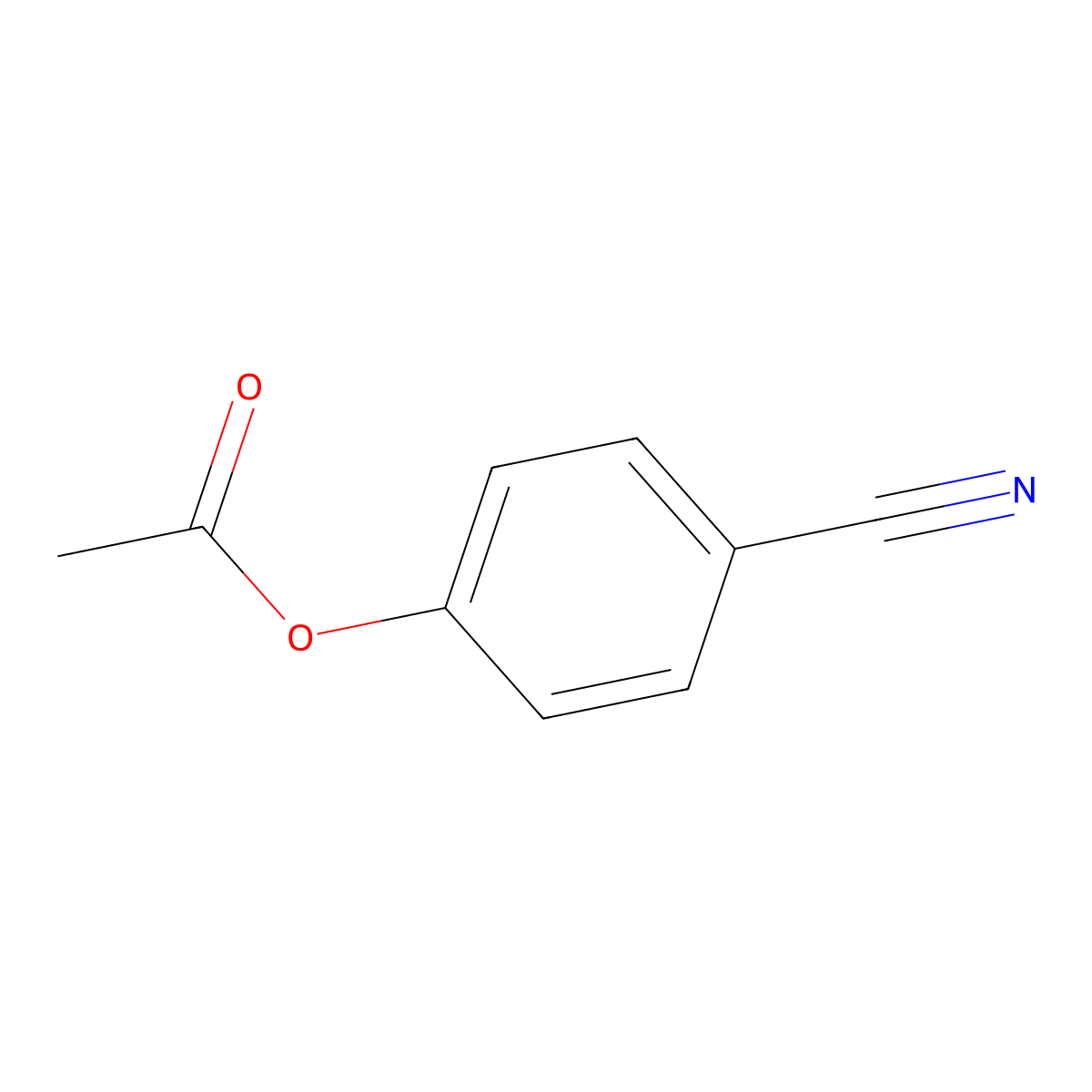 p-Cyanophenyl acetate molecular structure, CAS 13031-41-9