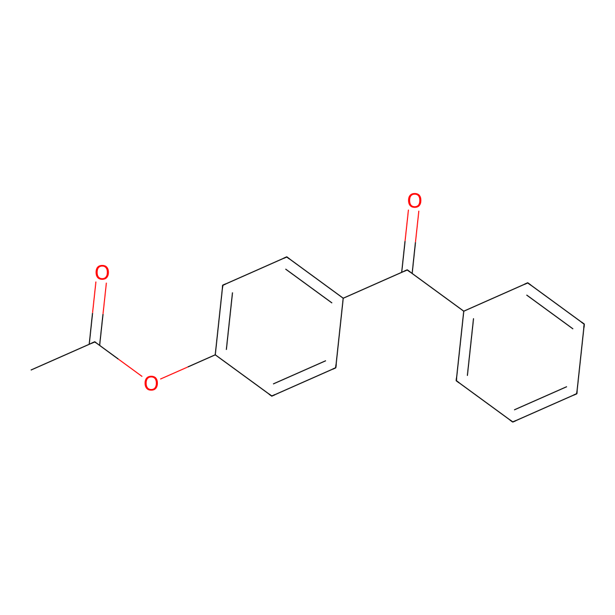 4-Acetoxybenzophenone molecular structure, CAS 13031-44-2