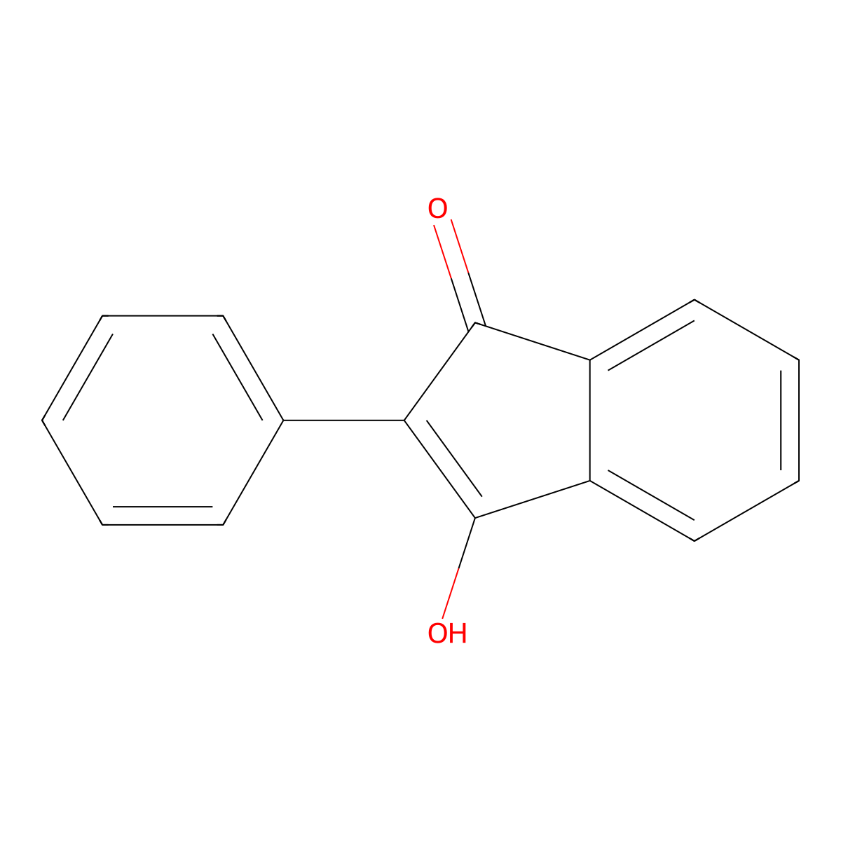 3-Hydroxy-2-phenyl-1H-inden-1-one molecular structure, CAS 13031-53-3