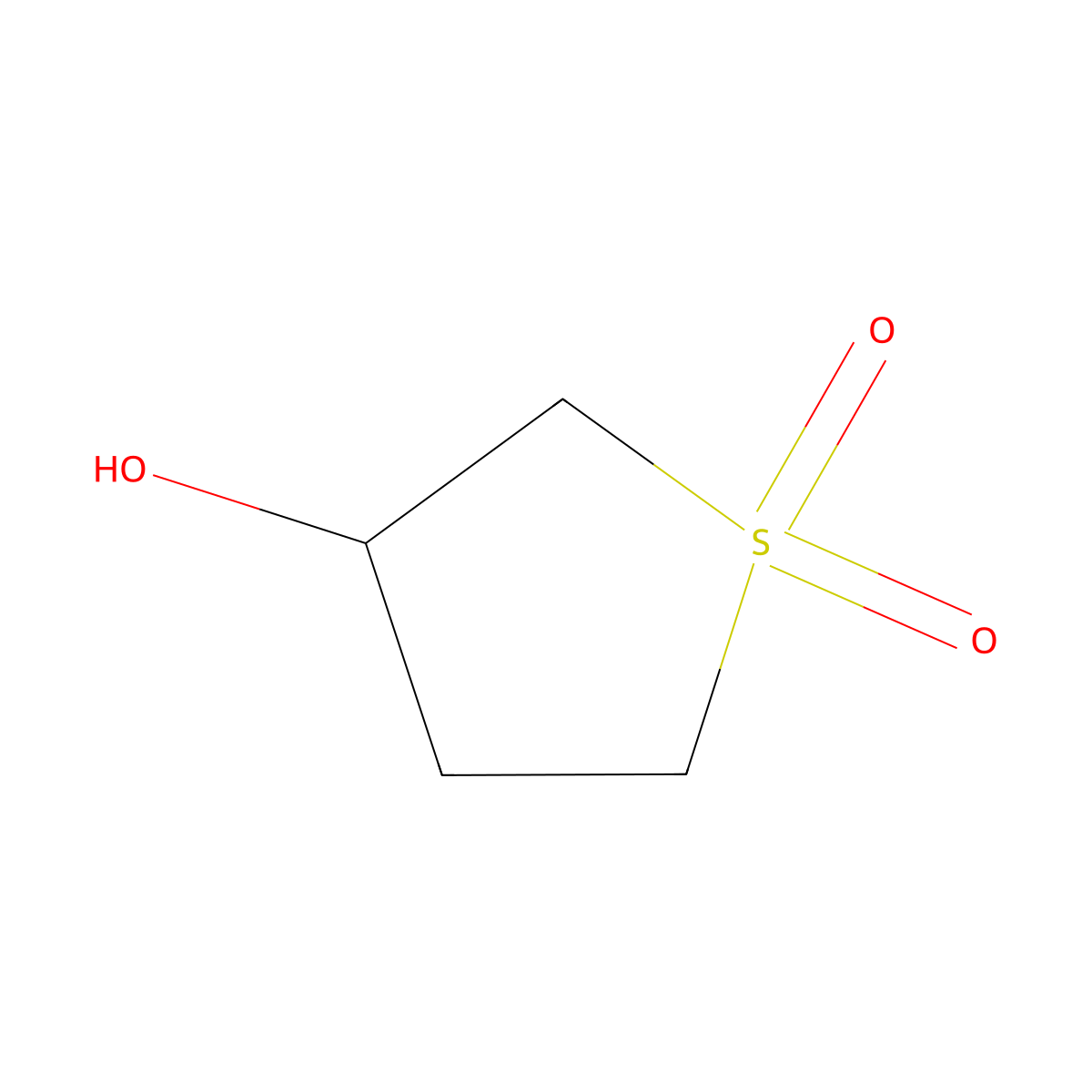 3-Hydroxysulfolane molecular structure, CAS 13031-76-0