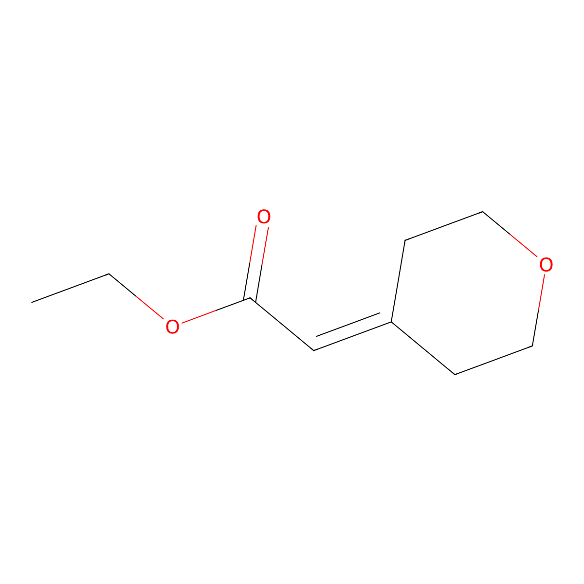 Ethyl 2-(oxan-4-ylidene)acetate molecular structure, CAS 130312-00-4