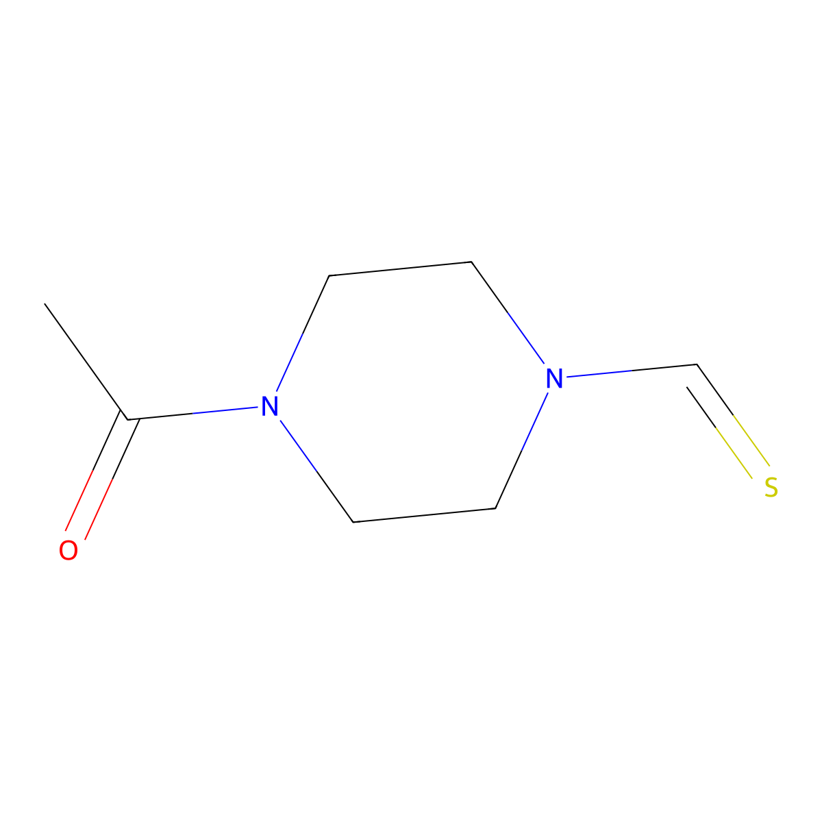1-Acetyl-4-thioformylpiperazine molecular structure, CAS 130317-92-9