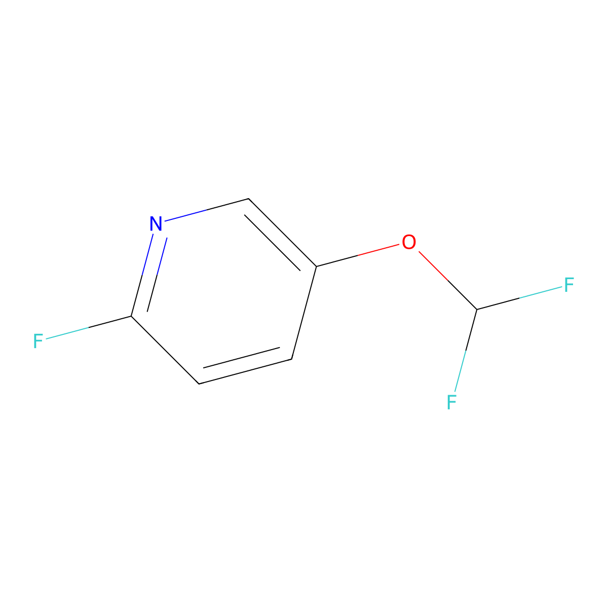 5-(Difluoromethoxy)-2-fluoropyridine molecular structure, CAS 130318-80-8