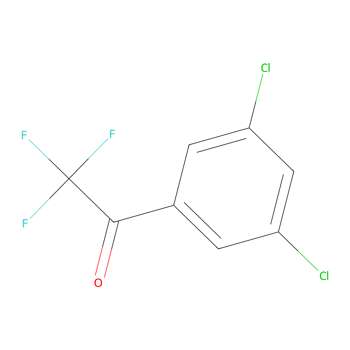 1-(3,5-Dichlorophenyl)-2,2,2-trifluoroethan-1-one molecular structure, CAS 130336-16-2