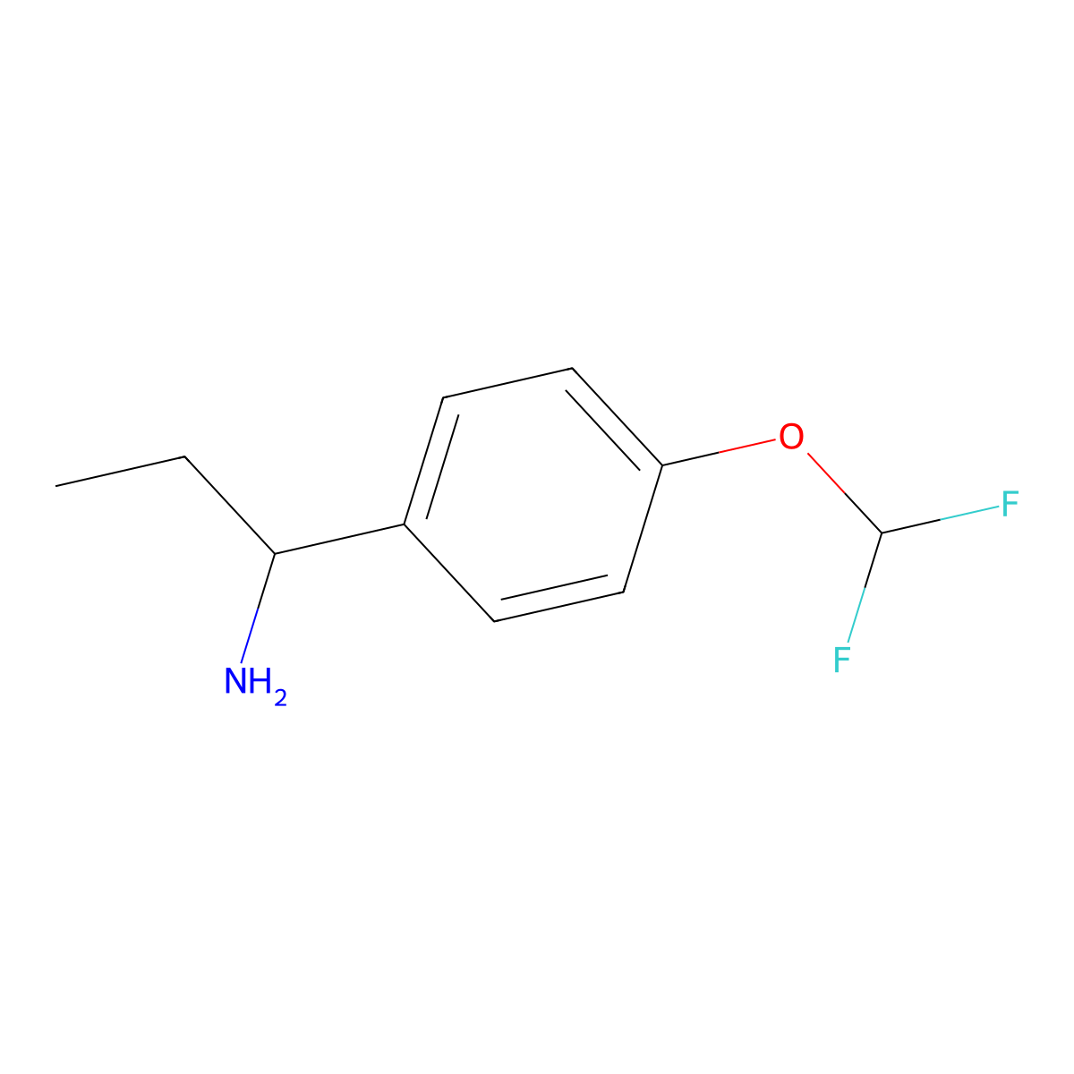 1-[4-(Difluoromethoxy)phenyl]propan-1-amine molecular structure, CAS 130339-51-4