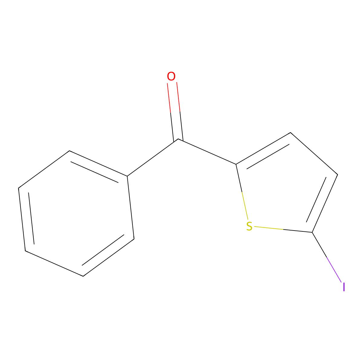 (5-Iodo-2-thienyl)phenylmethanone molecular structure, CAS 130339-76-3