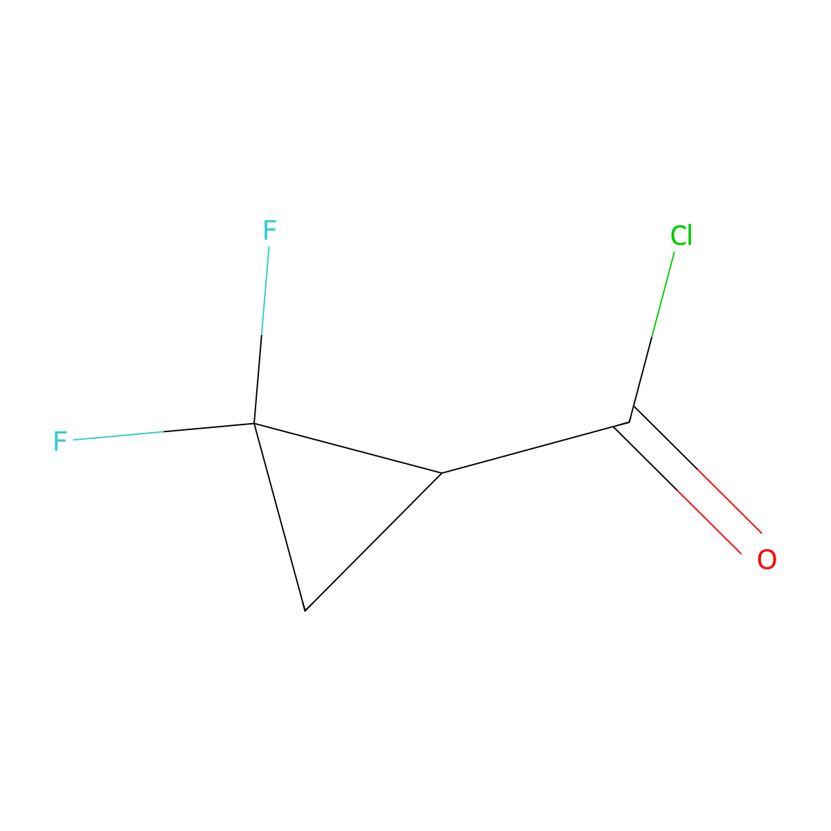 2,2-Difluorocyclopropane-1-carbonyl chloride molecular structure, CAS 130340-05-5