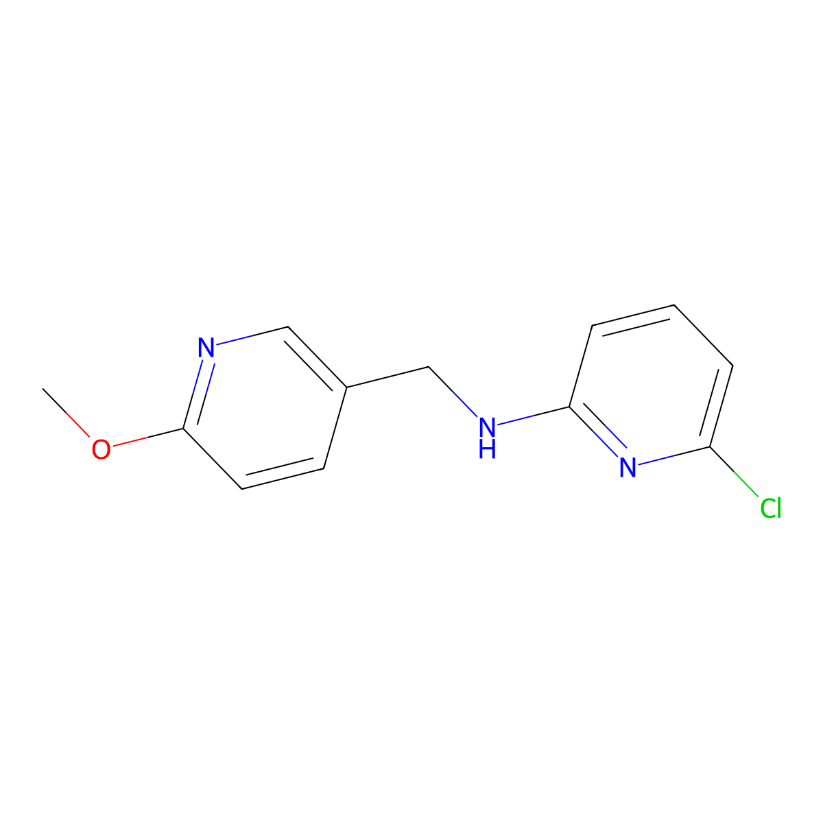 N-(6-chloro-2-pyridinyl)-6-methoxy-3-pyridinemethanamine molecular structure, CAS 1303428-33-2
