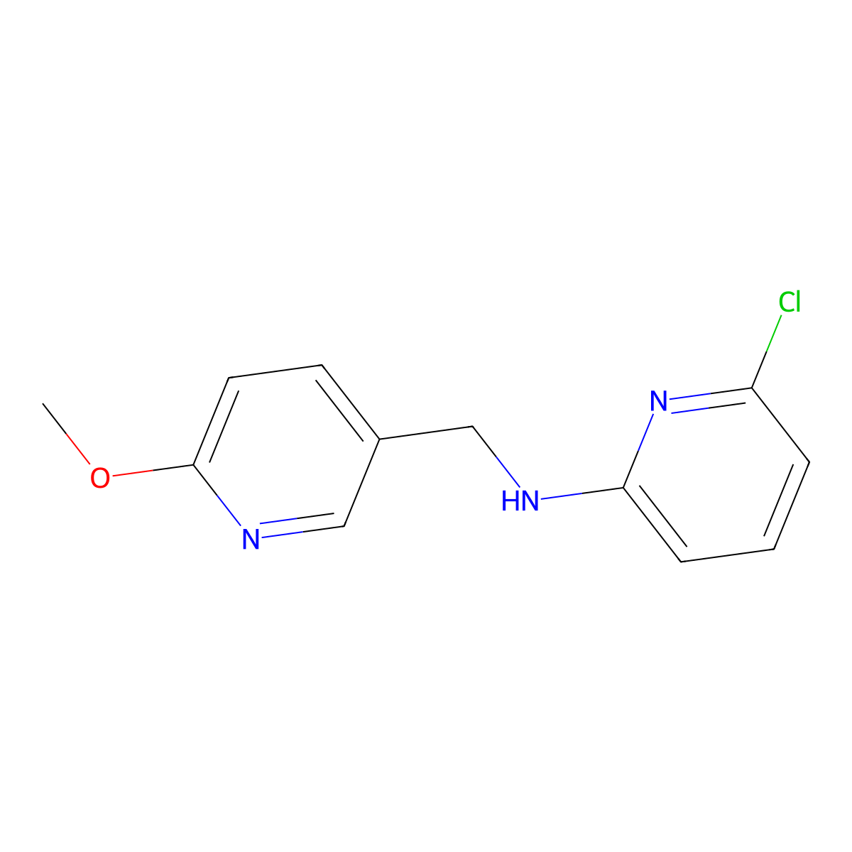 N-(6-chloro-2-pyridinyl)-6-methoxy-3-pyridinemethanamine molecular structure, CAS 1303428-33-2