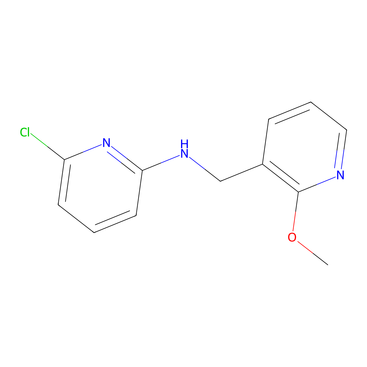 N-(6-chloro-2-pyridinyl)-2-methoxy-3-pyridinemethanamine molecular structure, CAS 1303428-61-6