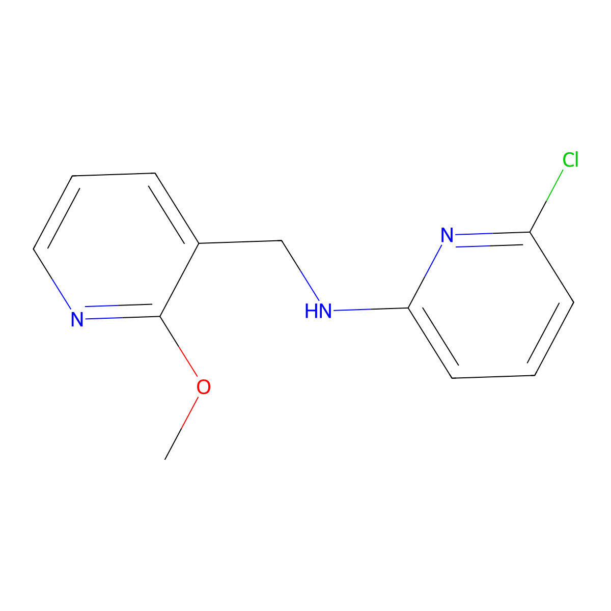 N-(6-chloro-2-pyridinyl)-2-methoxy-3-pyridinemethanamine molecular structure, CAS 1303428-61-6