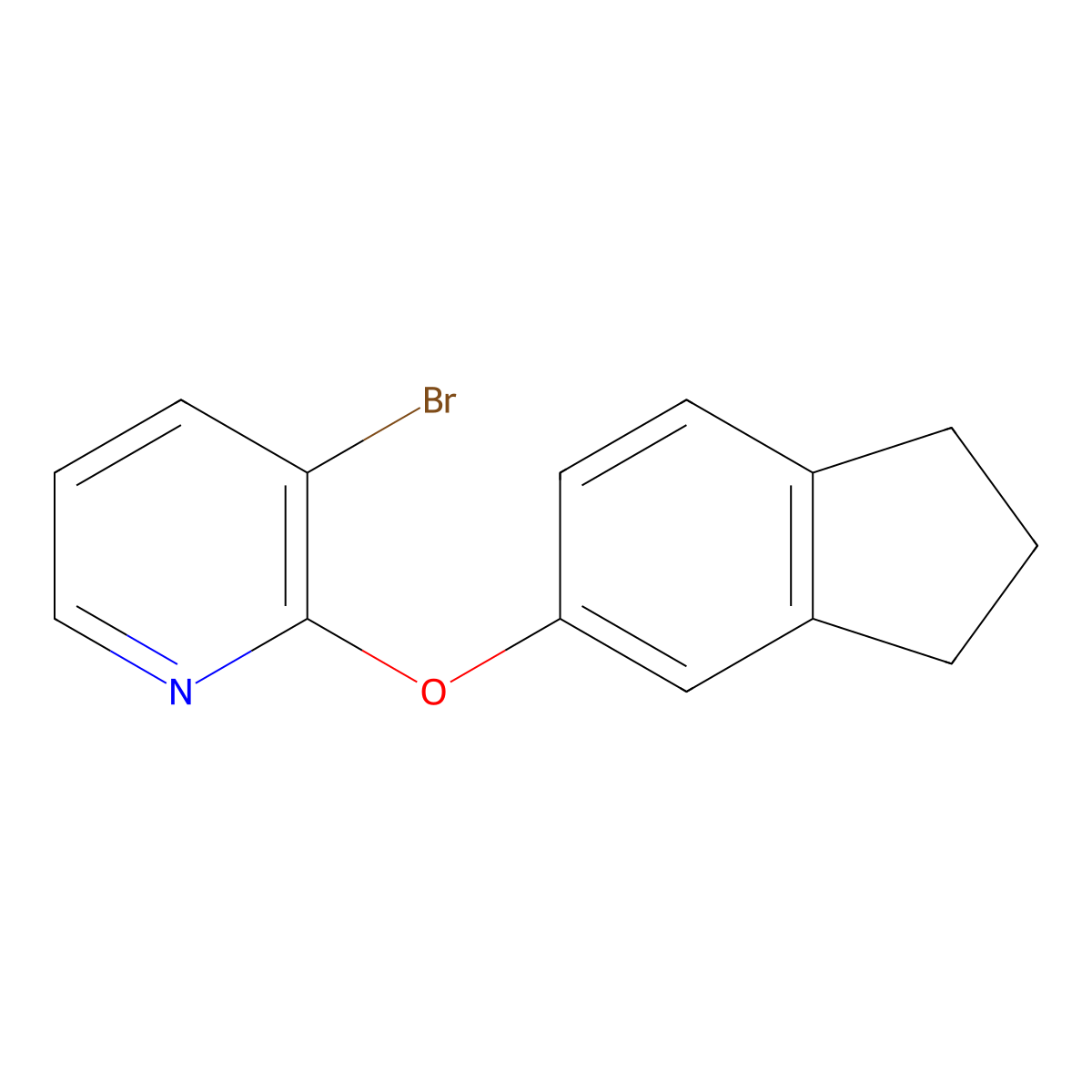 3-Bromo-2-((2,3-dihydro-1H-inden-5-yl)oxy)pyridine molecular structure, CAS 1303455-84-6