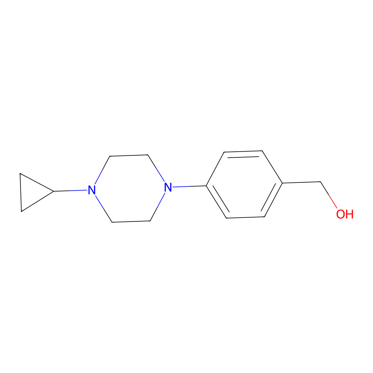 [4-(4-Cyclopropylpiperazin-1-yl)phenyl]methanol molecular structure, CAS 1303477-83-9
