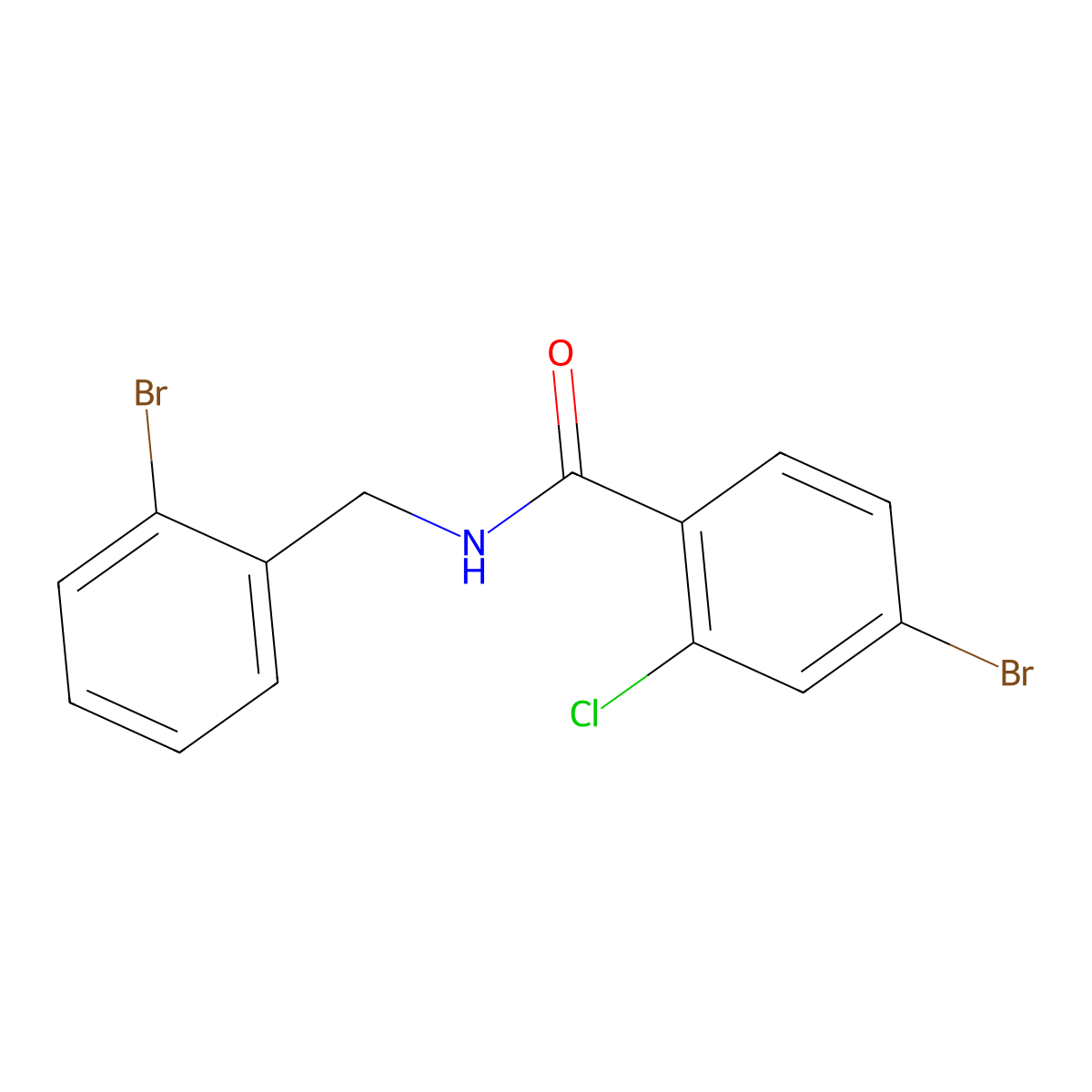 4-bromo-N-[(2-bromophenyl)methyl]-2-chlorobenzamide molecular structure, CAS 1303485-53-1