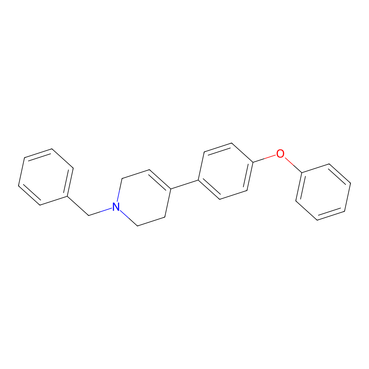 1,2,3,6-Tetrahydro-4-(4-phenoxyphenyl)-1-(phenylmethyl)pyridine molecular structure, CAS 1303485-93-9