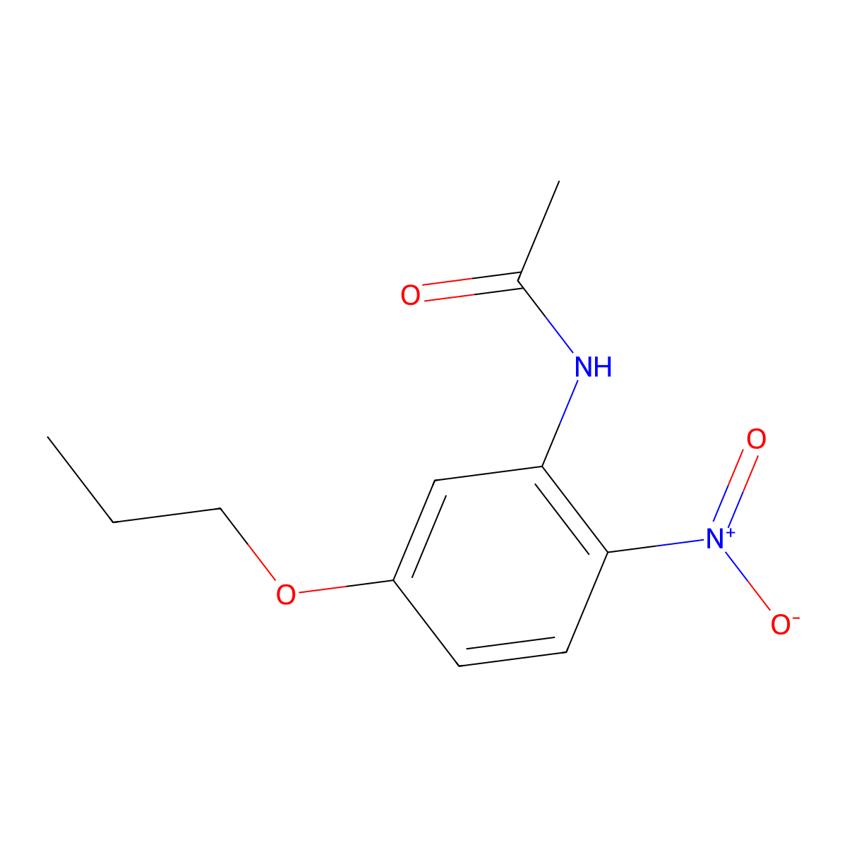 N-(2-nitro-5-propoxyphenyl)acetamide molecular structure, CAS 130349-21-2