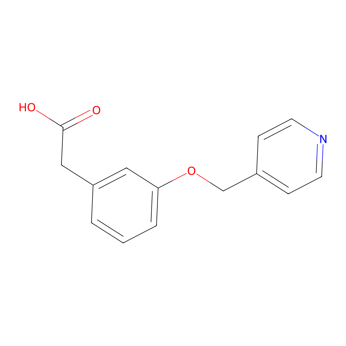 2-[3-(Pyridin-4-ylmethoxy)phenyl]acetic acid molecular structure, CAS 1303492-03-6
