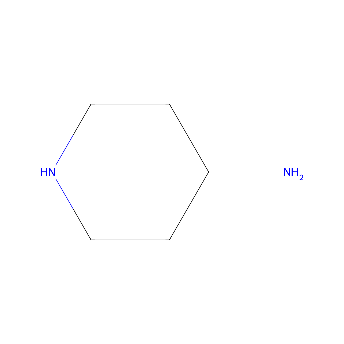 4-Piperidinamine molecular structure, CAS 13035-19-3