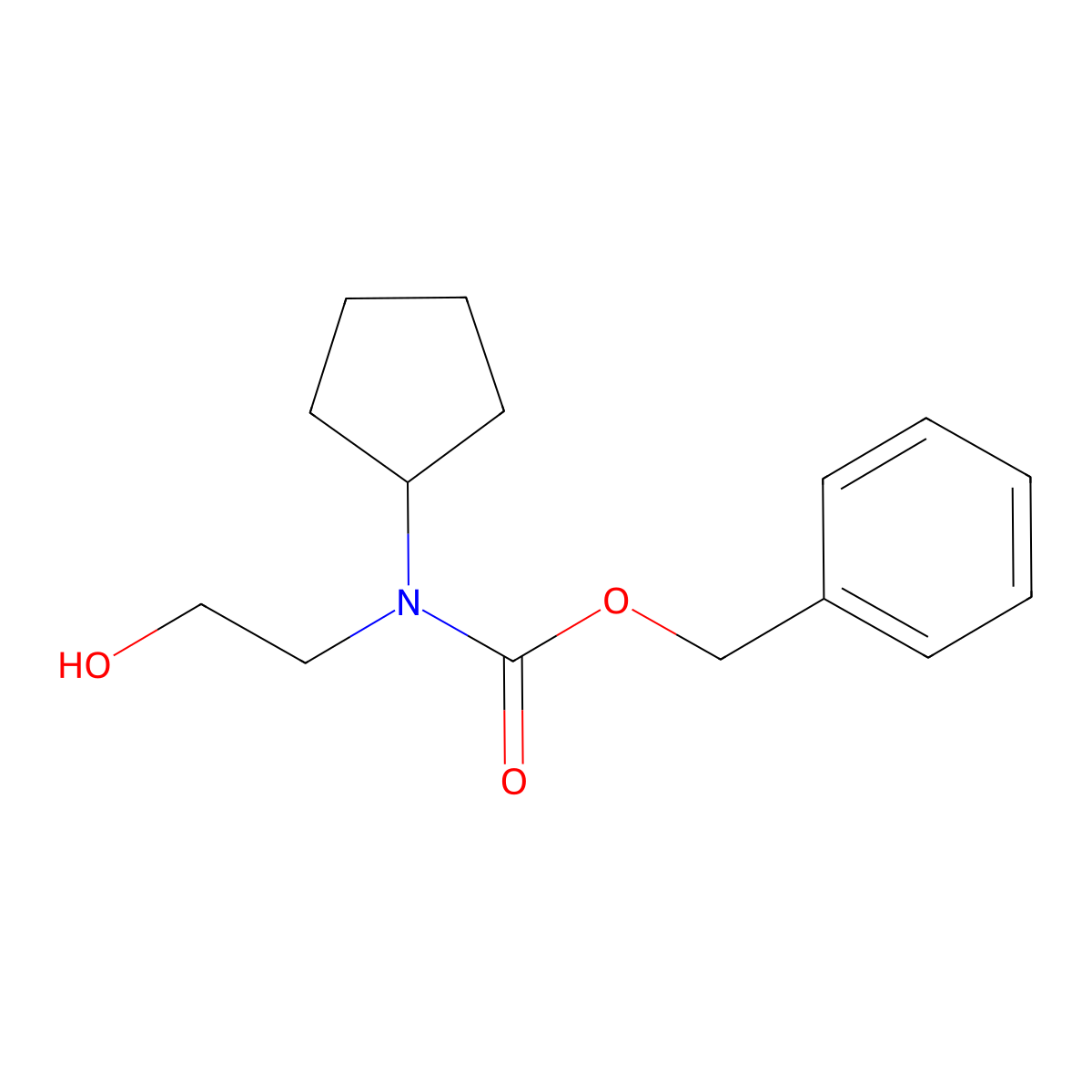 benzyl N-cyclopentyl-N-(2-hydroxyethyl)carbamate molecular structure, CAS 1303504-05-3