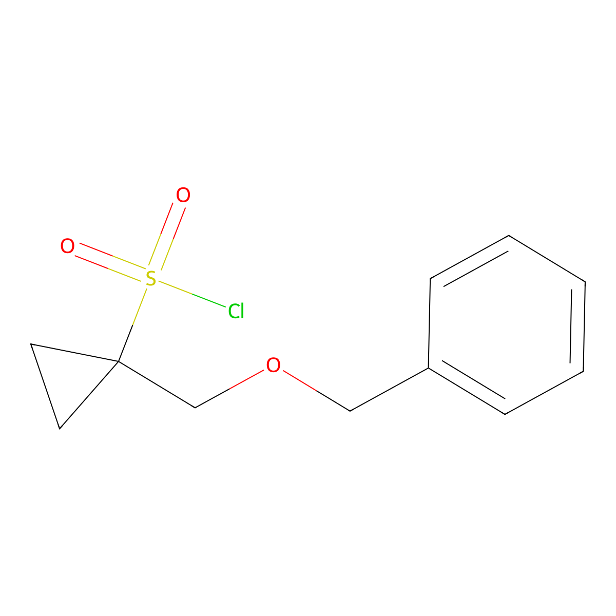 1-[(Benzyloxy)methyl]cyclopropane-1-sulfonyl chloride molecular structure, CAS 1303510-68-0