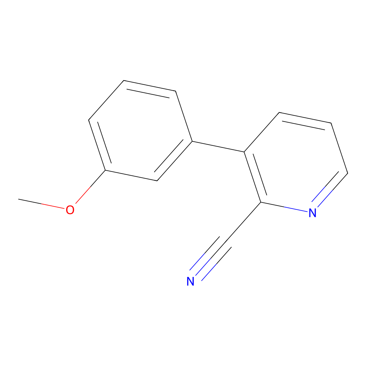 3-(3-Methoxyphenyl)picolinonitrile molecular structure, CAS 1303516-89-3
