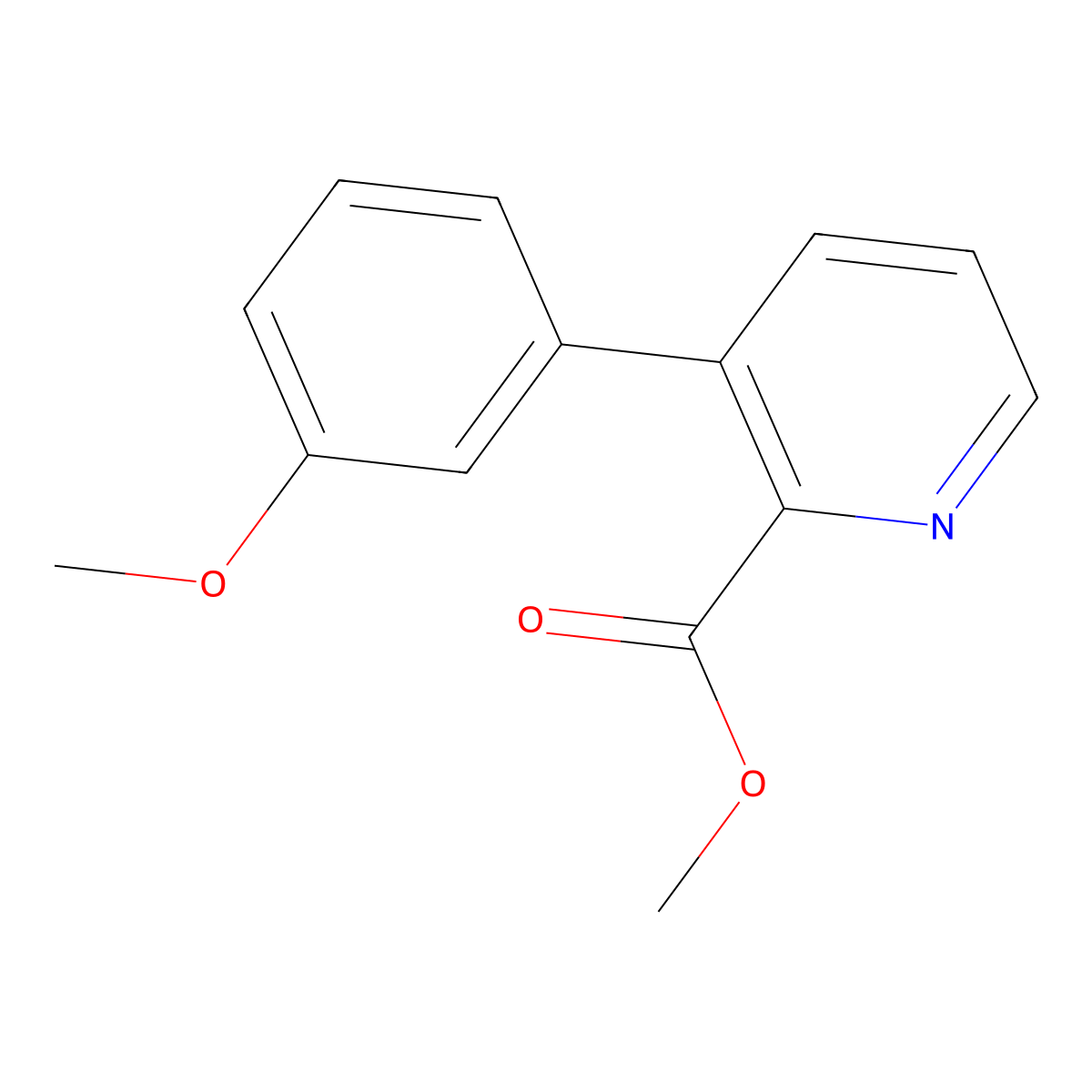 Methyl 3-(3-methoxyphenyl)picolinate molecular structure, CAS 1303517-06-7