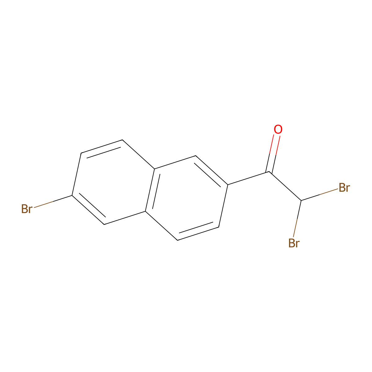 2,2-Dibromo-1-(6-bromonaphthalen-2-yl)ethanone molecular structure, CAS 1303533-76-7