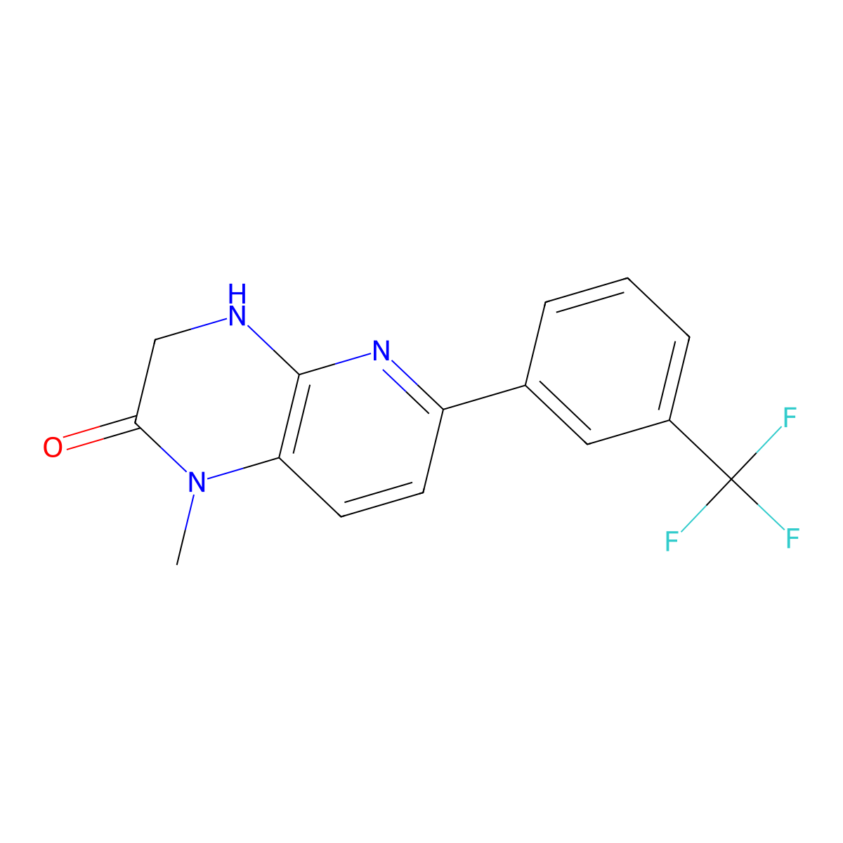 1-Methyl-6-(3-(trifluoromethyl)phenyl)-3,4-dihydropyrido[2,3-B]pyrazin-2(1H)-one molecular structure, CAS 1303588-25-1