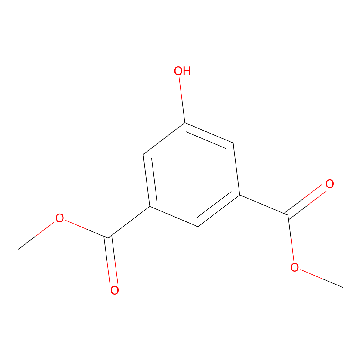 1,3-Benzenedicarboxylic acid, 5-hydroxy-, 1,3-dimethyl ester molecular structure, CAS 13036-02-7